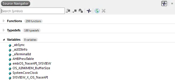 embedded studio source navigator