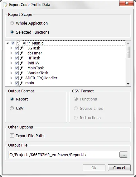ozone-codeprofile-export