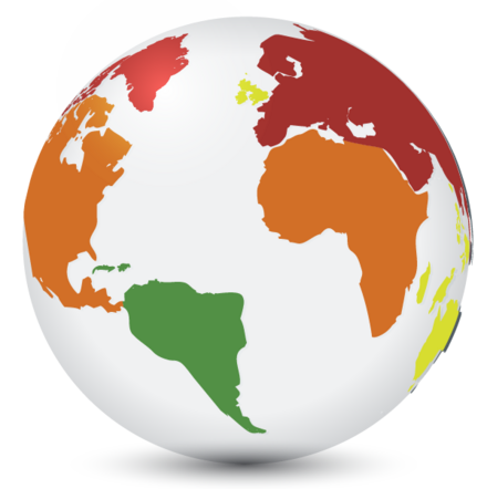 language globe of the world