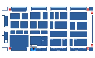 A layout map showing booth locations marked in blue squares. The areas are labeled with letters and numbers, such as C4, C5, B5, and C6, indicating specific sections. A highlighted booth labeled "SEGGER" is positioned at C5.120.