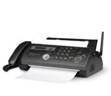 black fax machine