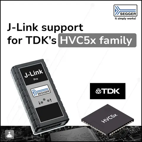 J-Link device and TDK chip