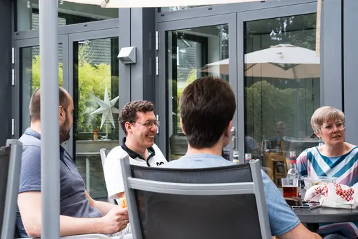 A spacious terrace for lunch breaks