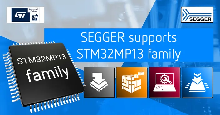 SEGGER ecosystem fully supports ST’s new MPUs