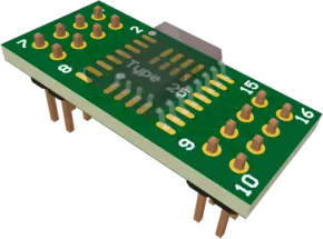 Adapter board for SO-8, SO-8W, SO-16, 3D SO2