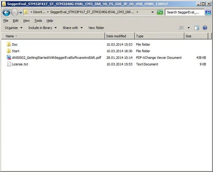 SEGGER - IAR Project Folder