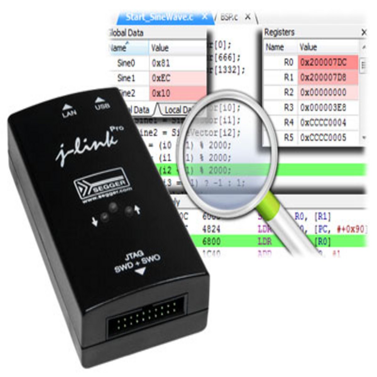 Powerful J-Link Debugger software now included with advanced J-Link ...