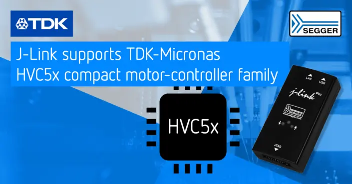 J-Link supports TDK HVC 5x SoC