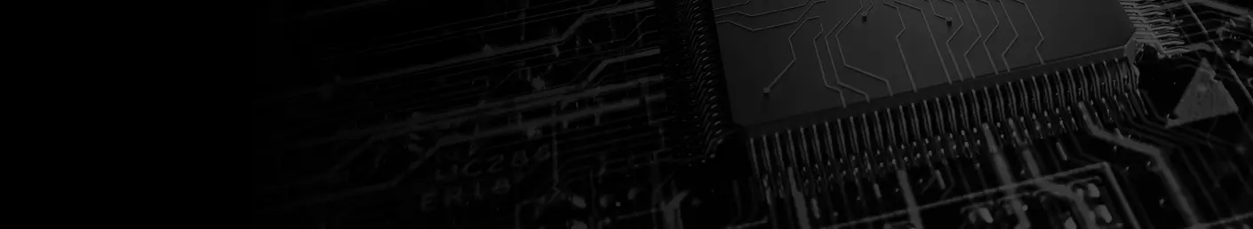 Abstract representation of a circuit board with intricate lines and patterns. The image features a microprocessor prominently, set against a dark background, emphasizing the technology theme. The overall tone is sleek and modern, suggesting advancements in electronics and computing.