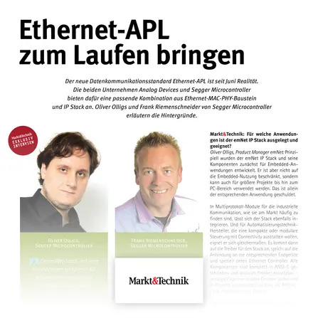 SEGGER Press: Ethernet-APL zum Laufen bringen