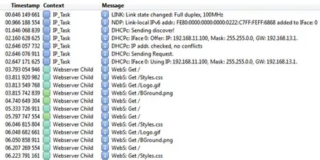 List of different log messages