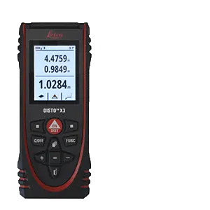 Leica Disto X3 demonstrates adaption of the display direction using emWin