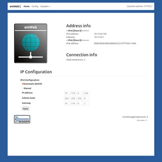 IP configuration, incl. IP address, Subnet Mask, Gateway