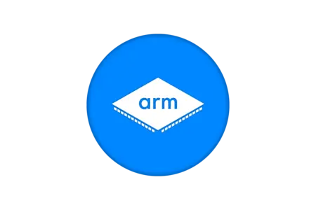 white arm chip on blue background