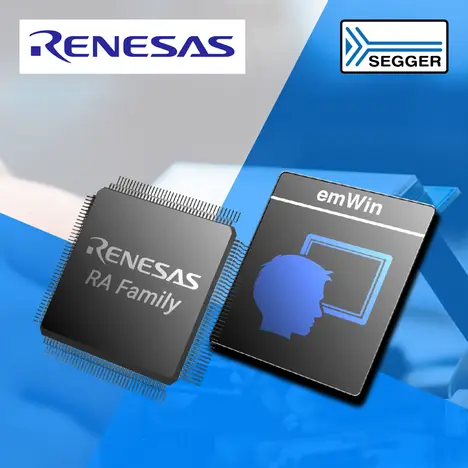 SEGGER enWin Renesas RA SEGGER News: SEGGER announces that Renesas has extended its emWin license to include all RA microcontrollers