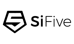 The image features the logo of SiFive, which includes a stylized number "5" and the company name "SiFive" in a modern font.