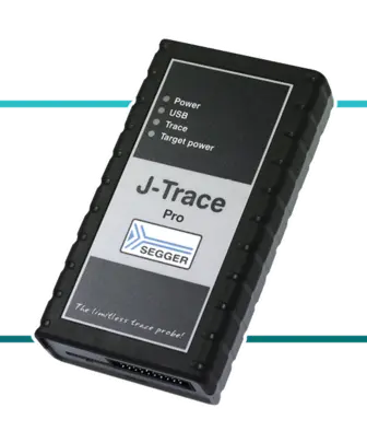 Image showing a green frame with a centered SEGGER J-Trace PRO