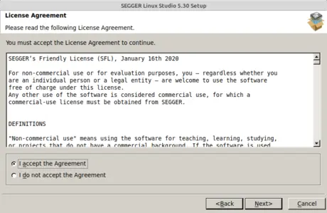 Linux Studio Setup (2/6) License