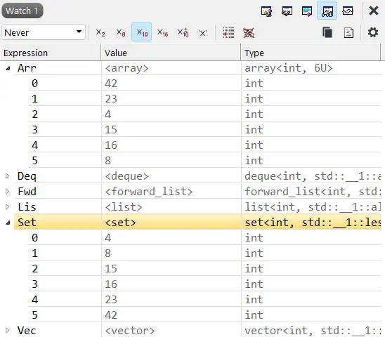 Embedded Studio C++ types