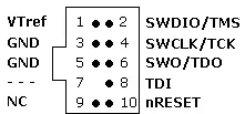 9-Pin Cortex-M Adapter Pinout