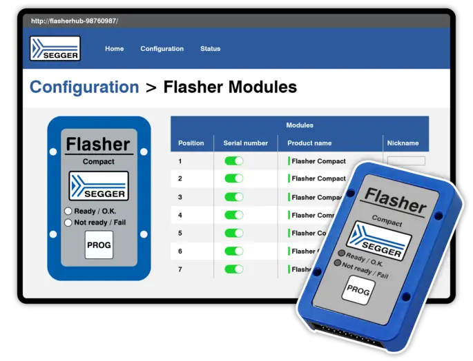 Flasher Overview Flasher Compact configuration menu
