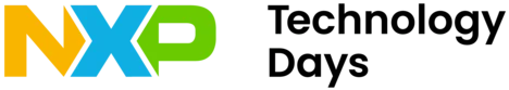 Logo featuring the text "NXP Technology Days" with "NXP" displayed in bold, colored letters: yellow "N," blue "X," and green "P." The word "Technology" appears in black, followed by "Days" in a lighter font.