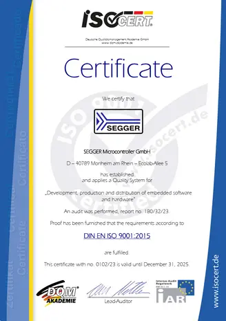 ISO 9001 certificate