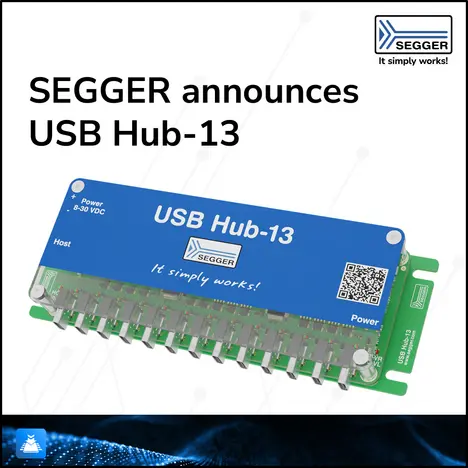 Image of USB Hub-13 and SEGGER logo