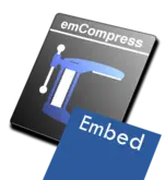 Black product icon emCompress-Embed