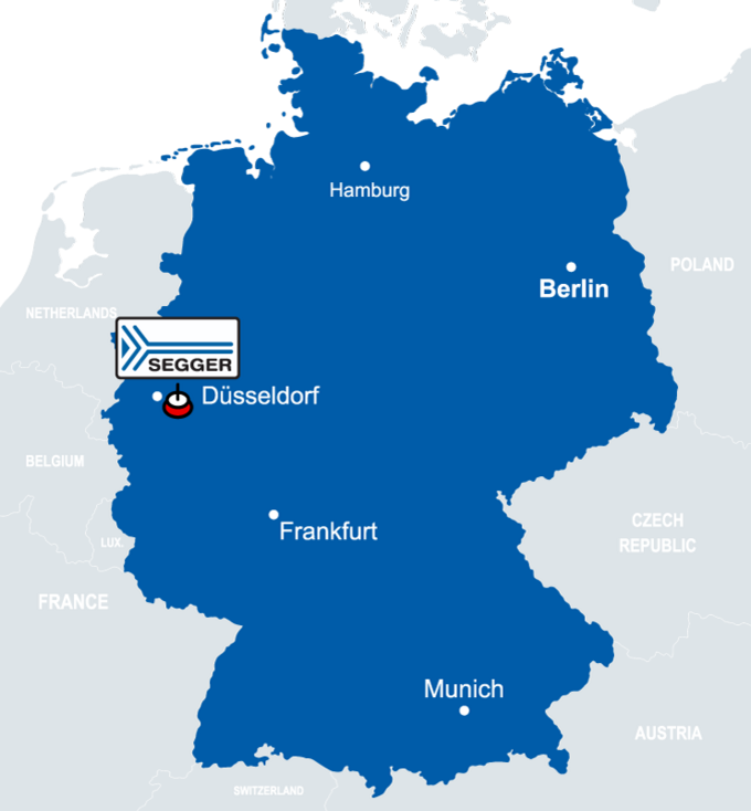 SEGGER Headquarters HQ (Monheim am Rhein) Map of Germany