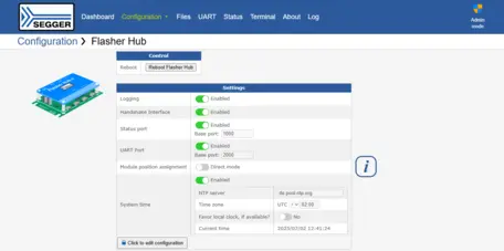 Flasher Hub-4 configuration