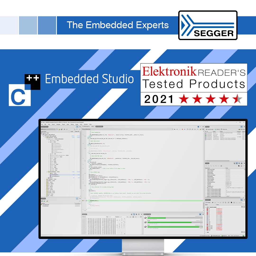 SEGGER’s Embedded Studio Achieves Top Rating in German Elektronik Magazine