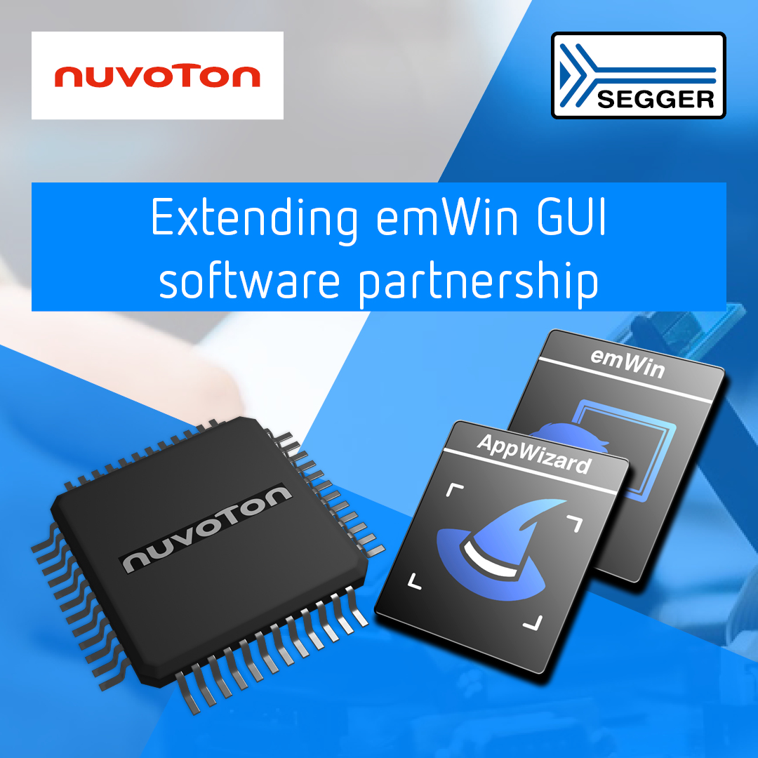 SEGGER and Nuvoton extend emWin GUI software partnership