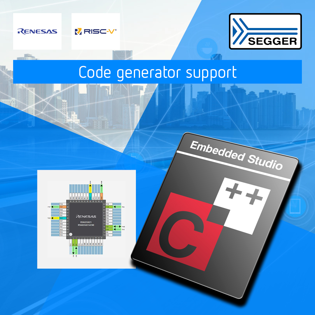 SEGGER&rsquo;s Embedded Studio integrated into Renesas Smart Configurator