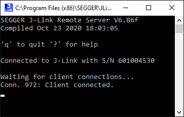 J-Link Remote Server Command Line application J-Link Remote Server Command Line application