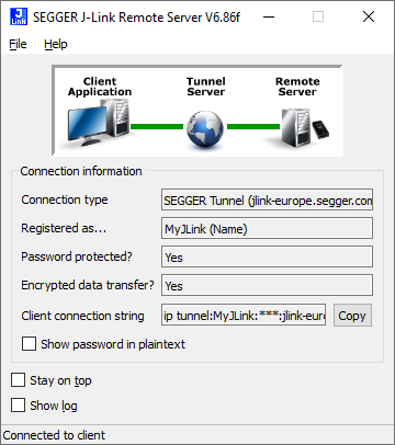 Remote Server Connected Remote Server Connected