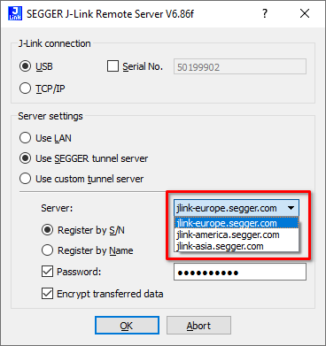RemoteSrv Server Selection